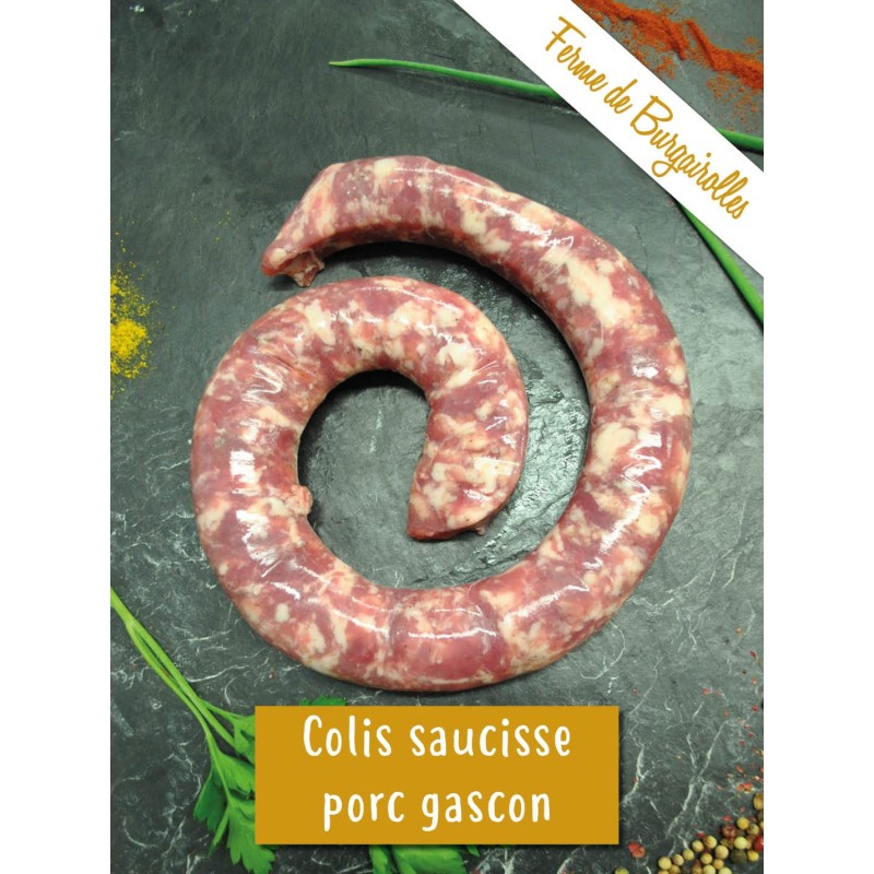 Colis Saucisse porc gascon