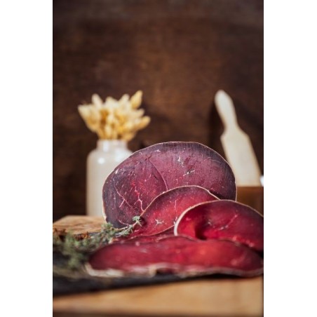 Jambon sec  100% pur Bœuf Galloway BIO - 100 gr tranché