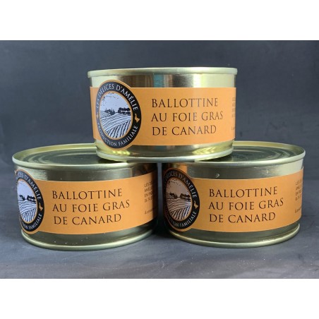 Ballottine au foie gras de canard - Conserve 130 gr