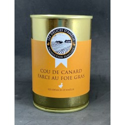 Cou de canard farci au foie gras - Conserve 350 gr
