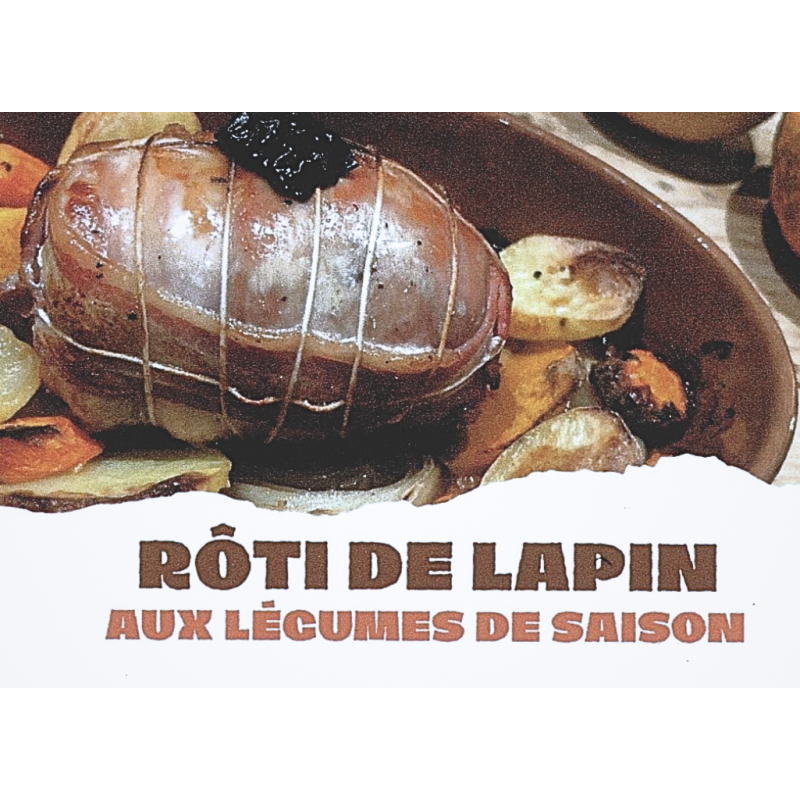 Roti de lapin aux Olives - 1 kg
